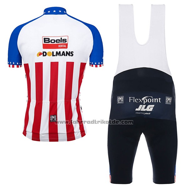 2017 Fahrradbekleidung Boels Dolmans Champion Stati Uniti Trikot Kurzarm und Tragerhose